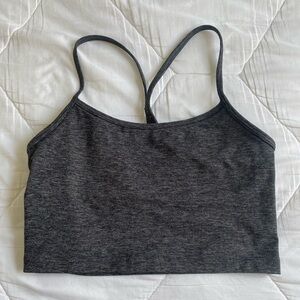 Aerie Longline Tank Charcoal Black